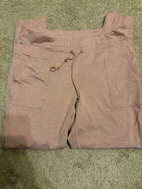 Old Navy Rose-Tone High-Waist Drawstring Leggings